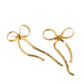 Bow Knot Drop Earrings [304 Stainless Steel,18K Gold Plated]