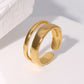 Double Line Open Ring [Stainless Steel]