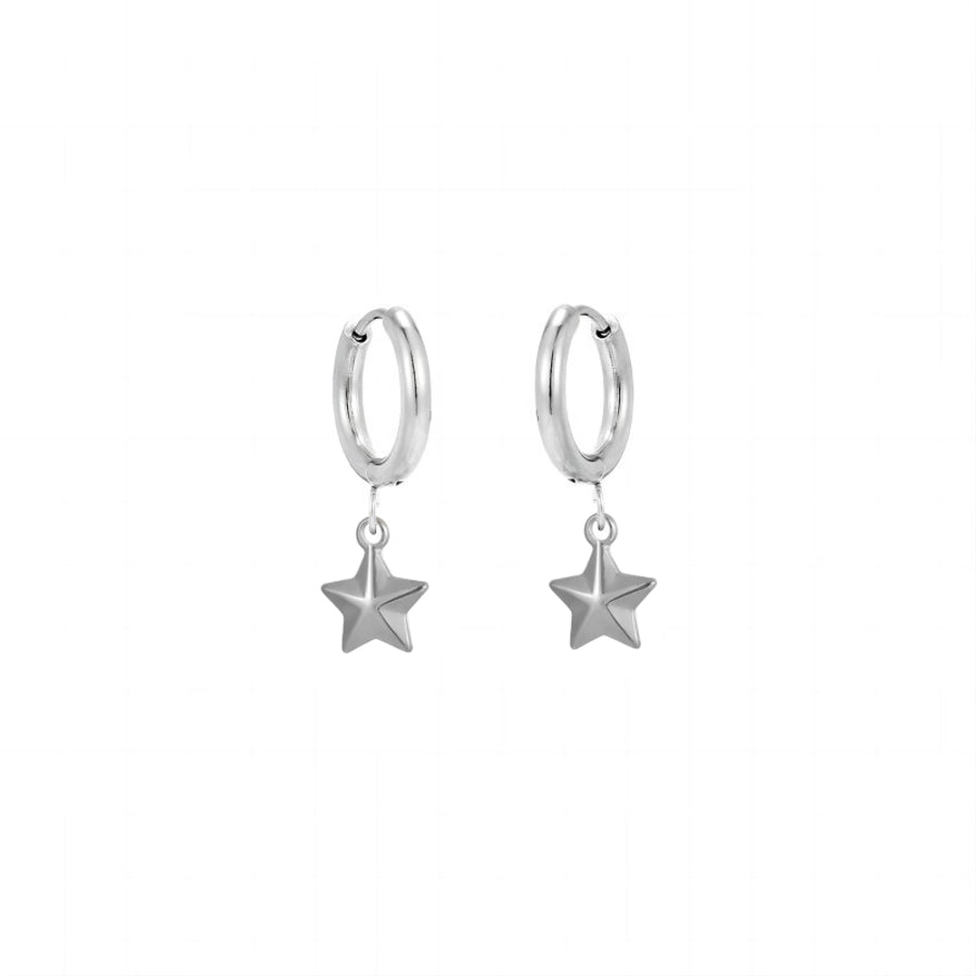 Star Drop Earrings [Stainless Steel]