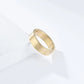 Classic Style Solid Color Ring [304 Stainless Steel 18K Gold Plated]