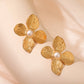 Exaggerated Flower Pearl Ear Studs [304 Stainless Steel]