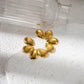 Mix Flower Earrings [304 Stainless Steel,14K Gold Plated]