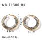 Circle Multicolor Earrings [304 Stainless Steel,18K Gold Plated]