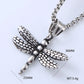 Cool Style Human Anchor Dragonfly Pendant Necklace [304 Stainless Steel]