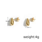 Water Droplets Earrings [304 Stainless Steel,18K Gold Plated]