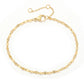 Filled Flat Cable Chain Bracelet [Stainless Steel, 14K Gold Plated]