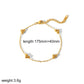 Multiple Hearts Bracelet/Necklace [304 Stainless Steel,18K Gold Plated]