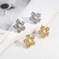 Flower Earrings [304 Stainless Steel,18K Gold Plated]