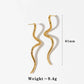 Artistic Lines Earrings [316 Stainless Steel,16K Gold Plated]