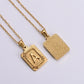 Simple Style Plating Letter Pendant Necklace [304 Stainless Steel,18K Gold Plated]