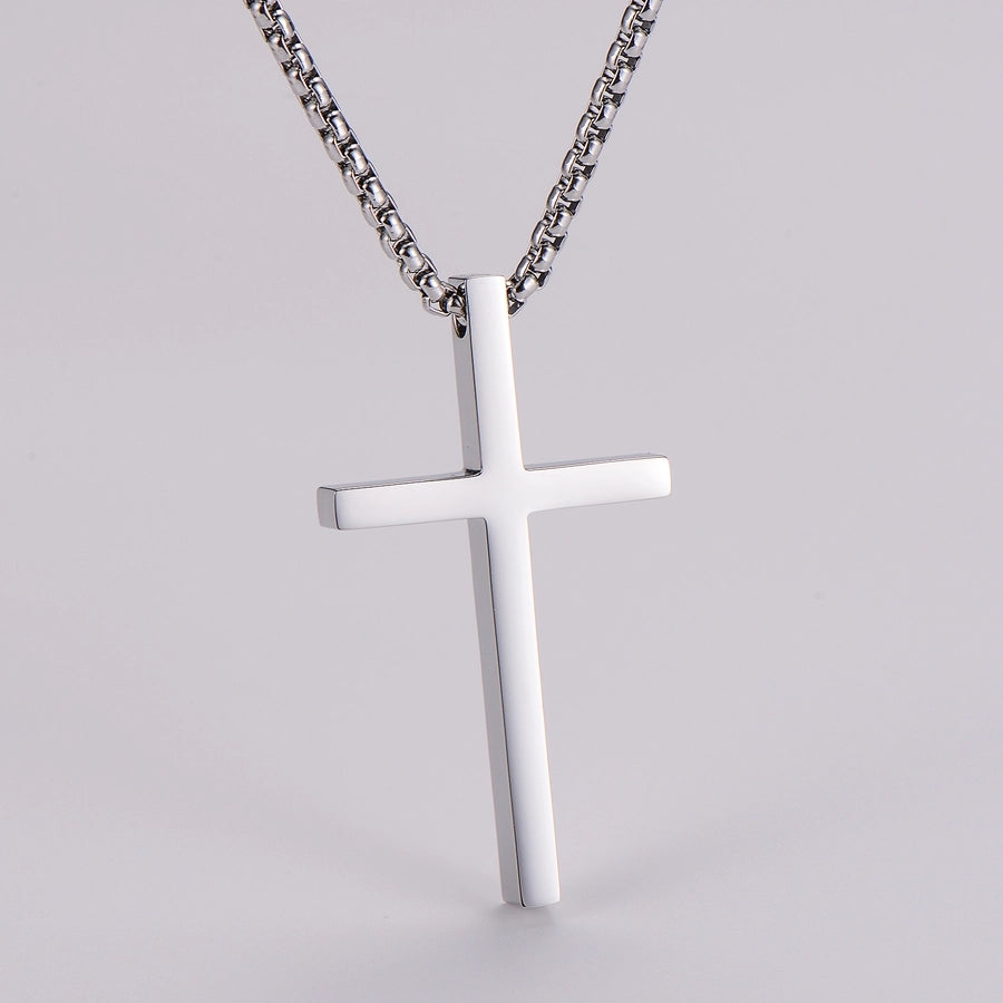 Simple Style Cross Necklace [304 Stainless Steel]