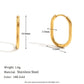 U Shape Plating Earrings [304 Stainless Steel,18K Gold Plated]