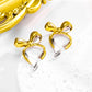 Roman Style Bow Knot Earrings/Necklace/Jewelry Set [304 Stainless Steel, 18K Gold Plated]