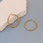 Classic Style Round Hoop Earrings [304 Stainless Steel,18K Gold Plated]