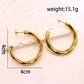 Mix Design Hoop Earrings [304 Stainless Steel,18K Gold Plated]