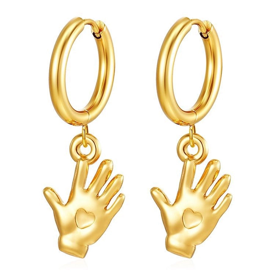 Geometric Star Spiral Drop Earrings [304 Stainless Steel,18K Gold Plated]