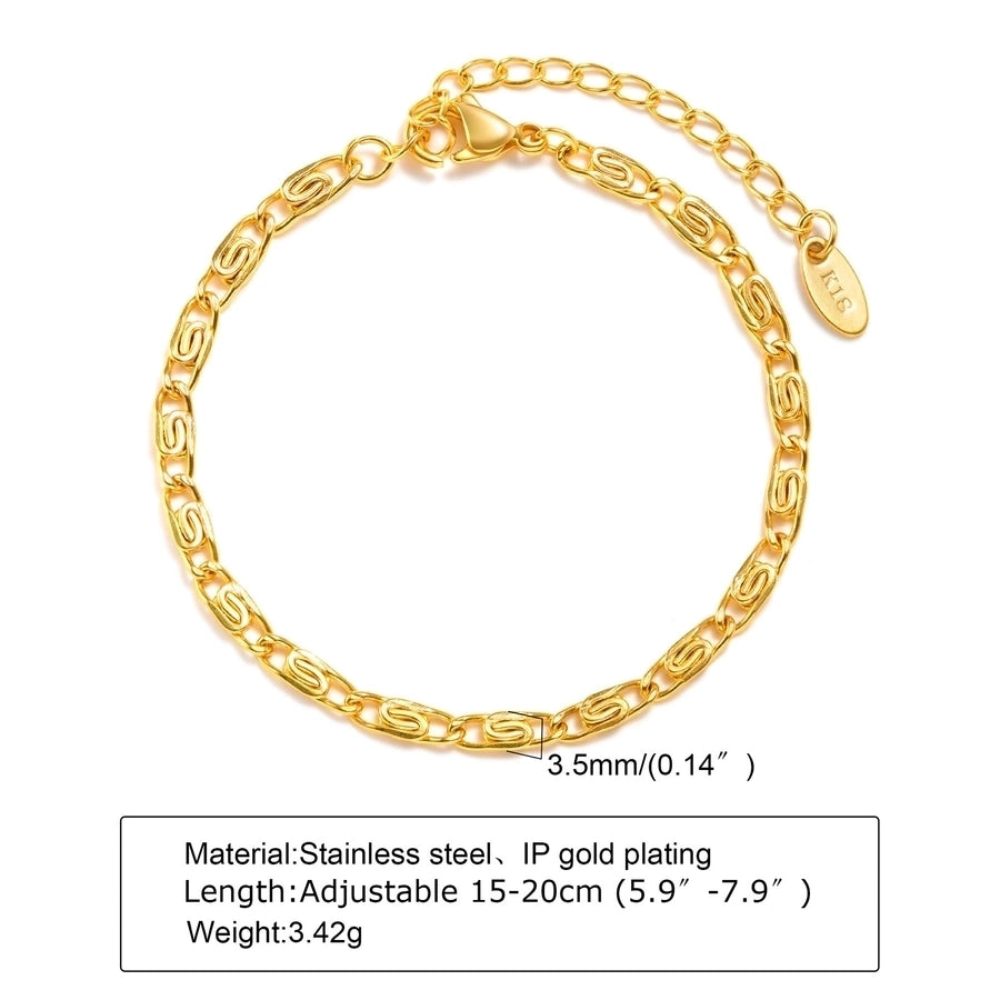 Mix Chain Bracelet [201 Stainless Steel, 18K Gold Plated]