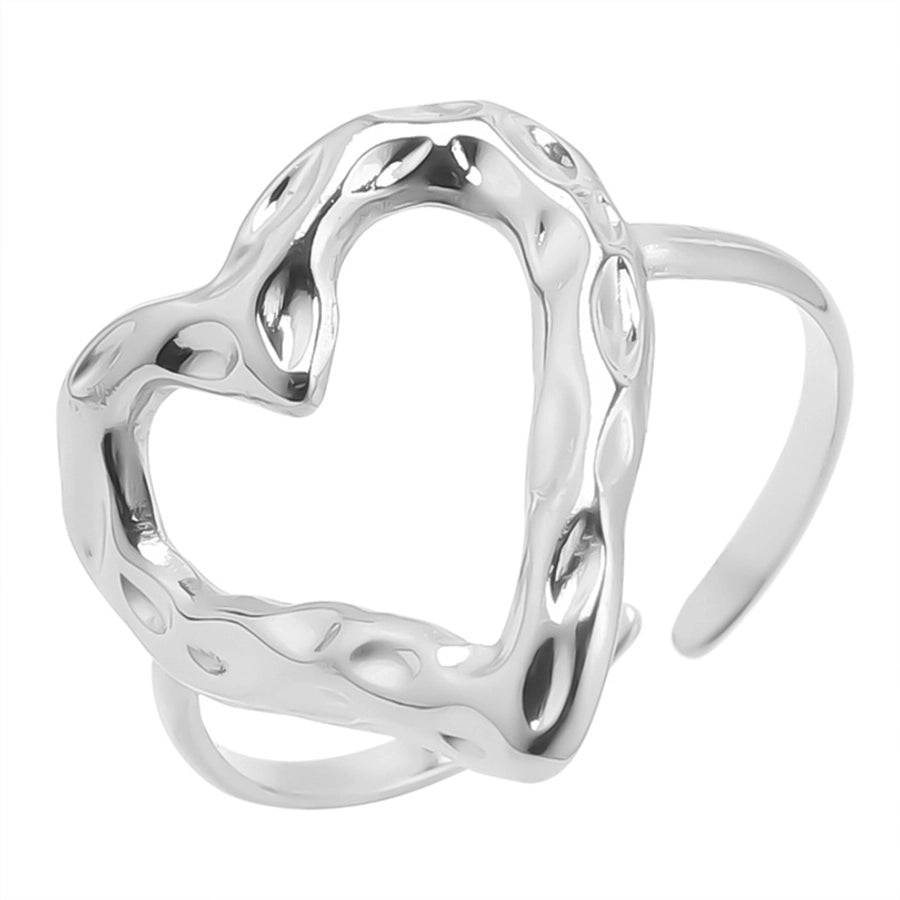 Hollow Heart Ring [304 Stainless Steel]