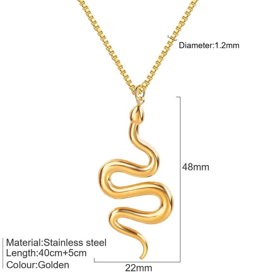 Box Chain Pendant Necklace [304 Stainless Steel]