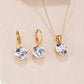 Heart Shape Zircon Jewelry Set [304 Stainless Steel]