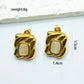 Elegant Stone Earrings [304 Stainless Steel,18K Gold Plated]