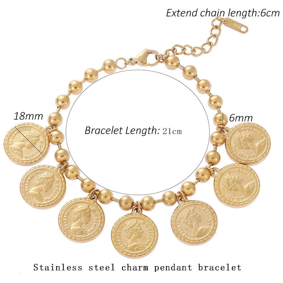 Coin Bracelet [304 Stainless Steel]