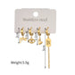 Ensemble de boucles d'oreilles en strass [304 en acier inoxydable]