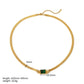 Rectangle Zircon Bracelet/Necklace [304 Stainless Steel,18K Gold Plated]