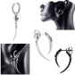 Skull Plating Ear Studs 1 Piece [304 Stainless Steel 18K Gold Plated]