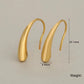 Hook Earrings [304 Stainless Steel,18K Gold Plated]