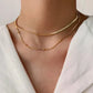 Double Layered Chain Necklace [304 Stainless Steel,18K Gold Plated]