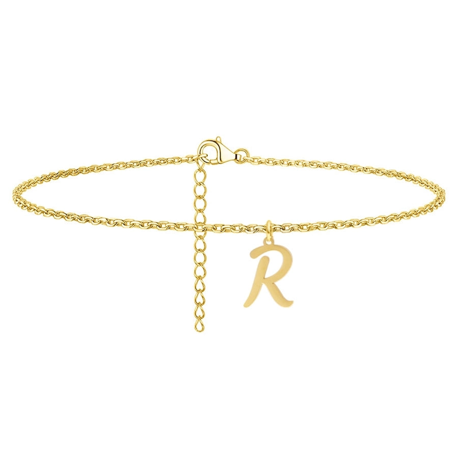 Letter Anklet [Stainless Steel]