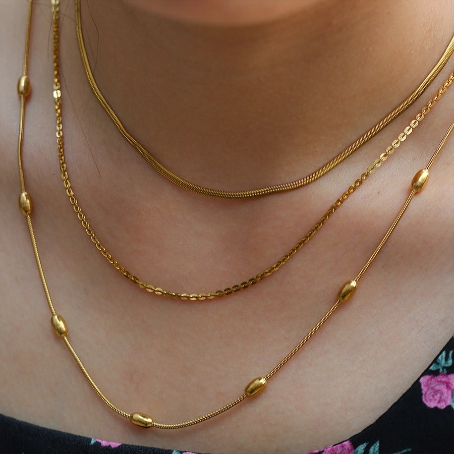 Triple Layered Necklaces [304 Stainless Steel]