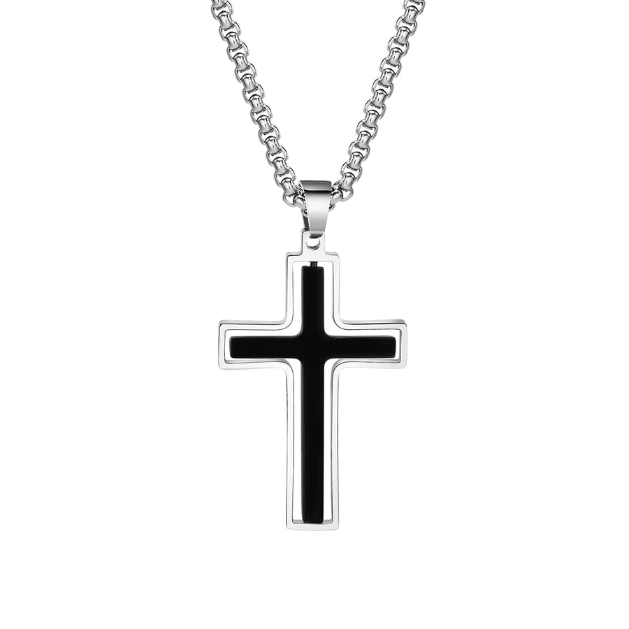 Classic Style Cross Pendant Necklace [304 Stainless Steel]