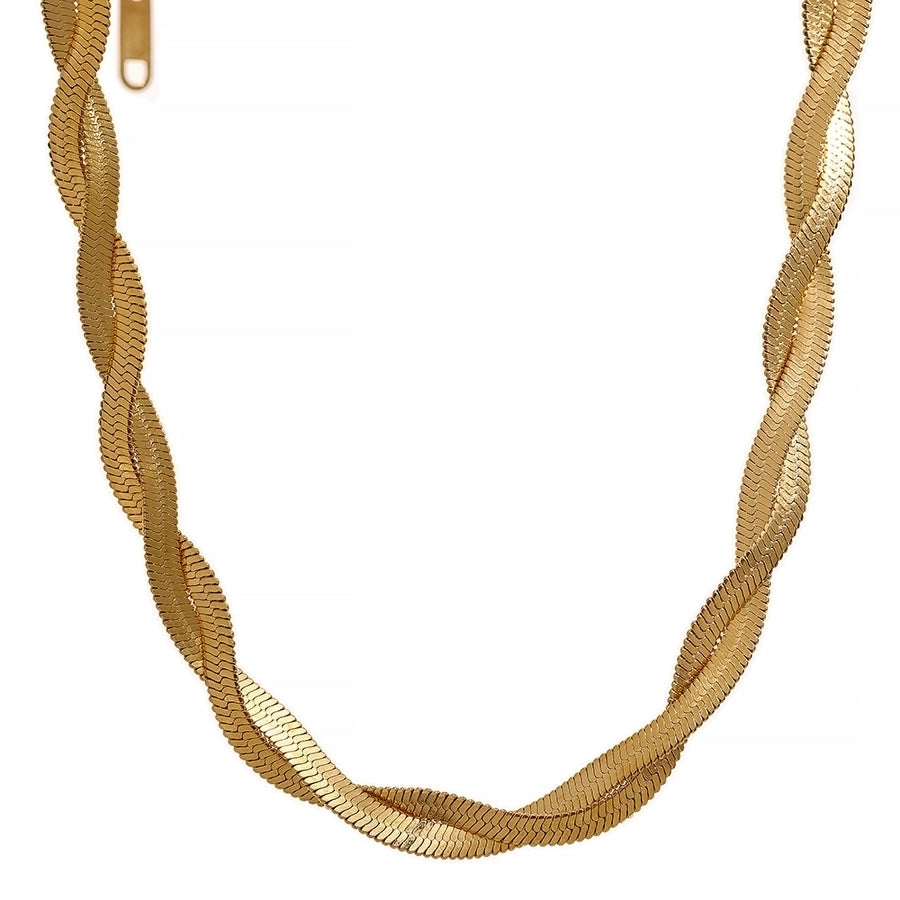 Twist Chain Bracelet/Necklace [304 Stainless Steel, 18K Gold Plated]