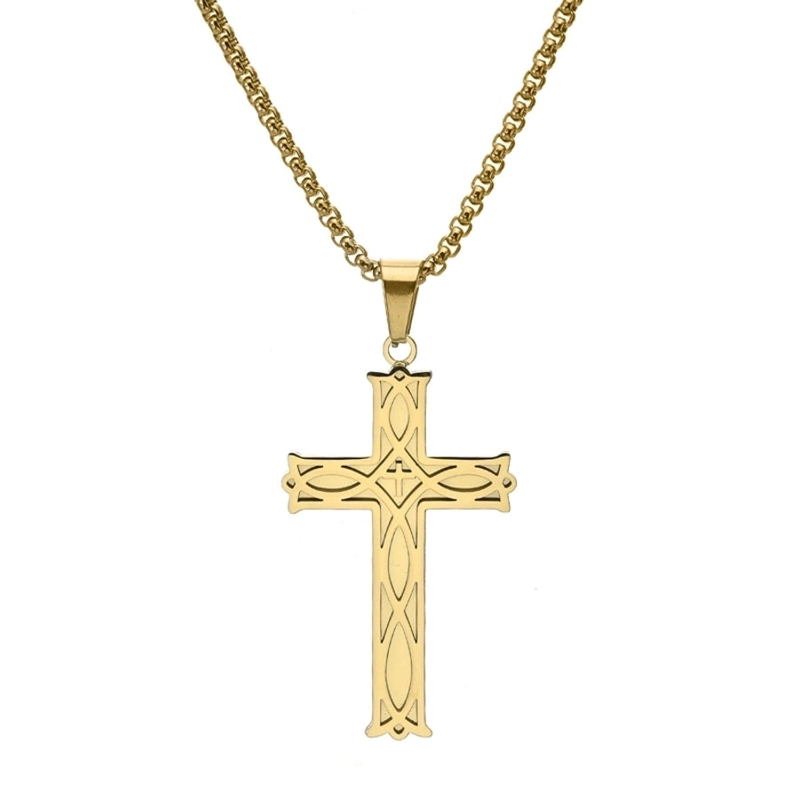 Cross Necklace [304 Stainless Steel 18K Gold Plated]