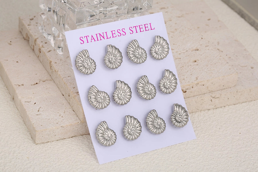 6 Pairs Simple Style Earrings Sets [304 Stainless Steel]