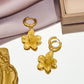 Flower Drop Earrings [316 Stainless Steel,18K Gold Plated]