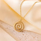 Spiral Necklace [304 Stainless Steel,18K Gold Plated]