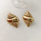 Conch Earrings [304 Stainless Steel,18K Gold Plated]