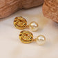 Princess Acrylic Imitation Pearl Gold  Drop Earrings [304 Stainless Steel]