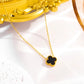 Four Leaf Clover Bracelet/Earrings/Necklace [304 Stainless Steel, 18K Gold Plated]