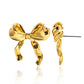 Bow Knot Ored Studs [304 en acier inoxydable, 18 carats en or]