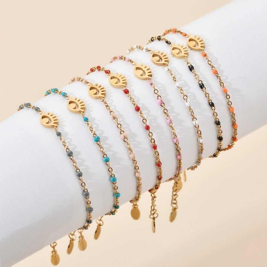 Eye Small Stones Bracelets [Stainless Steel]