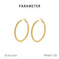 Round Twist Hoop Earrings [304 Stainless Steel,18K Gold Plated]