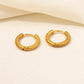 U Shape Circle Hoop Earrings [304 Stainless Steel,18K Gold Plated]