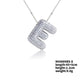 Three-dimensional Letter Zircon Pendant Necklace [304 Stainless Steel,Copper]