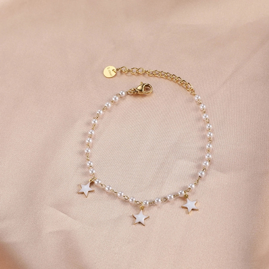 Luxurious Star/Moon Bracelets [Stainless Steel, 18K Gold Plated]