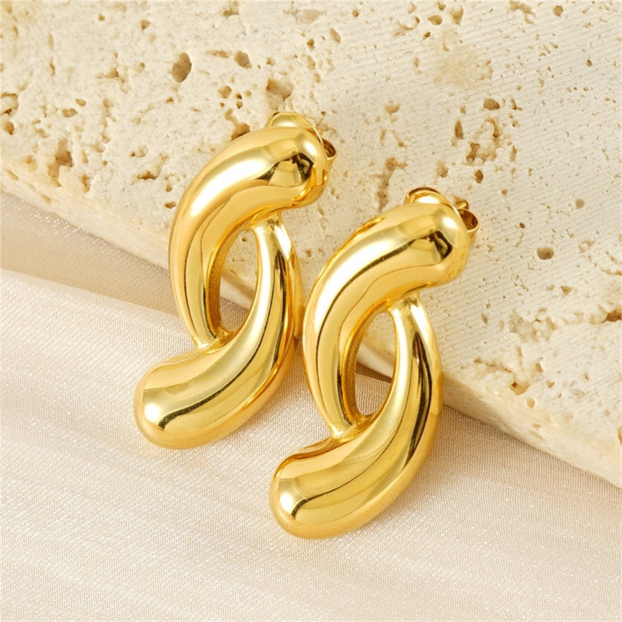 Irregular Solid Color Earrings [304 Stainless Steel,18K Gold Plated]