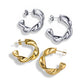 Twist Hoop Earrings [304 Stainless Steel,18K Gold Plated]